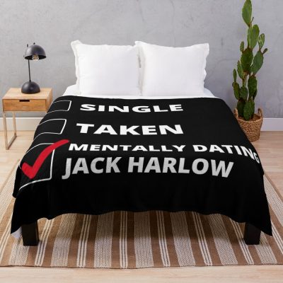 Mentally Dating Jack Harlow Throw Blanket Official Cow Anime Merch