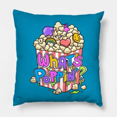 What S Poppin Throw Pillow Official Cow Anime Merch