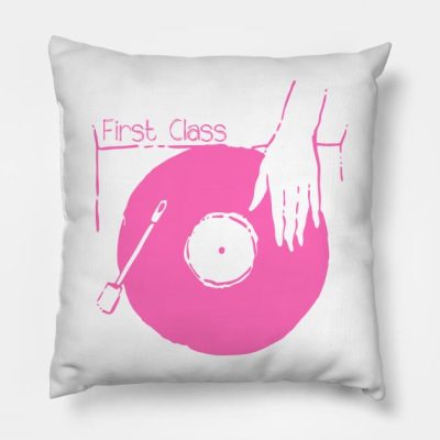 Put Your Vinyl First Class Throw Pillow Official Cow Anime Merch