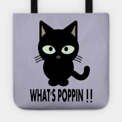 Whats Poppin Cat Tote Official Cow Anime Merch