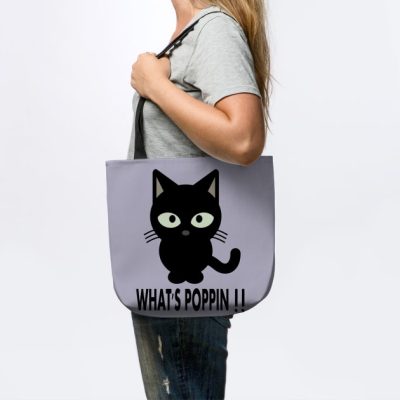 Whats Poppin Cat Tote Official Cow Anime Merch