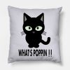 Whats Poppin Cat Throw Pillow Official Cow Anime Merch