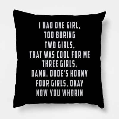 I Had One Girl Too Boring Two Girls That Was Cool  Throw Pillow Official Cow Anime Merch