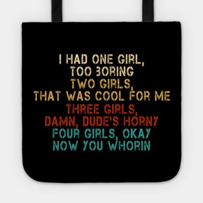 I Had One Girl Too Boring Two Girls That Was Cool  Tote Official Cow Anime Merch