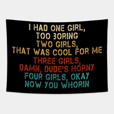 I Had One Girl Too Boring Two Girls That Was Cool  Tapestry Official Cow Anime Merch