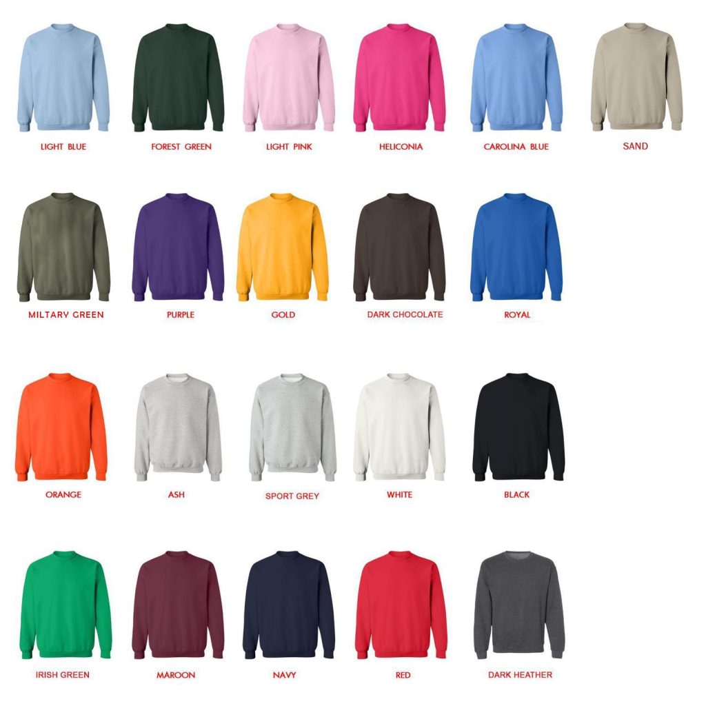 sweatshirt color chart - Jack Harlow Shop