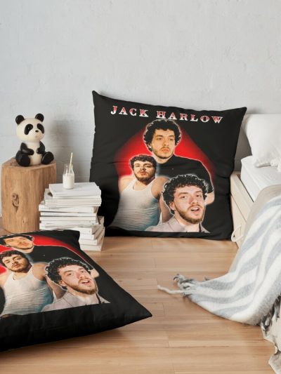 Jack Harlow Throw Pillow Official Cow Anime Merch