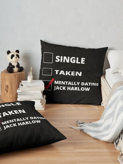 Mentally Dating Jack Harlow Throw Pillow Official Cow Anime Merch