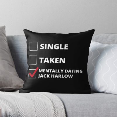 Mentally Dating Jack Harlow Throw Pillow Official Cow Anime Merch