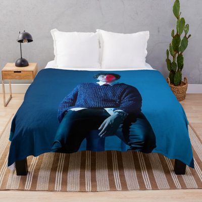 Jack Aesthetic Blue Throw Blanket Official Cow Anime Merch