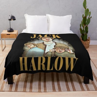 Funny Gifts For Jack Handsome Harlow Musician Gift For Music Fans Throw Blanket Official Cow Anime Merch