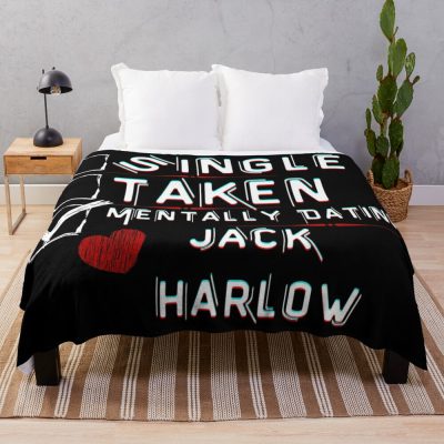 Mentally Dating Jack Harlow Throw Blanket Official Cow Anime Merch